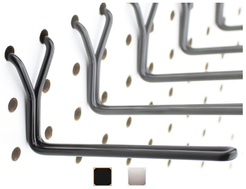 Right Arrange Steel Pegboard Hooks 50-Pack 4" L Hook, Black - Will Not Fall Out, Fits Any Peg Board - Organize Tools, Accessories, Workbench, Garage Storage, Kitchen, Crafts, Jewelry, Retail - Image 1